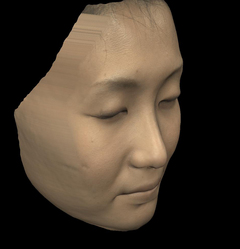 人間の顔を3DCGで再現