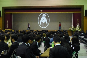 入学式後に行われた生協主催の新入生歓迎イベントの様子