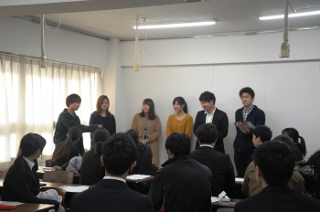 最後は就活サポーターから3年生へ熱いメッセージがありました