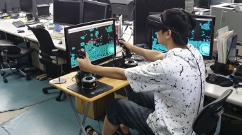 VRシステムのテストの様子